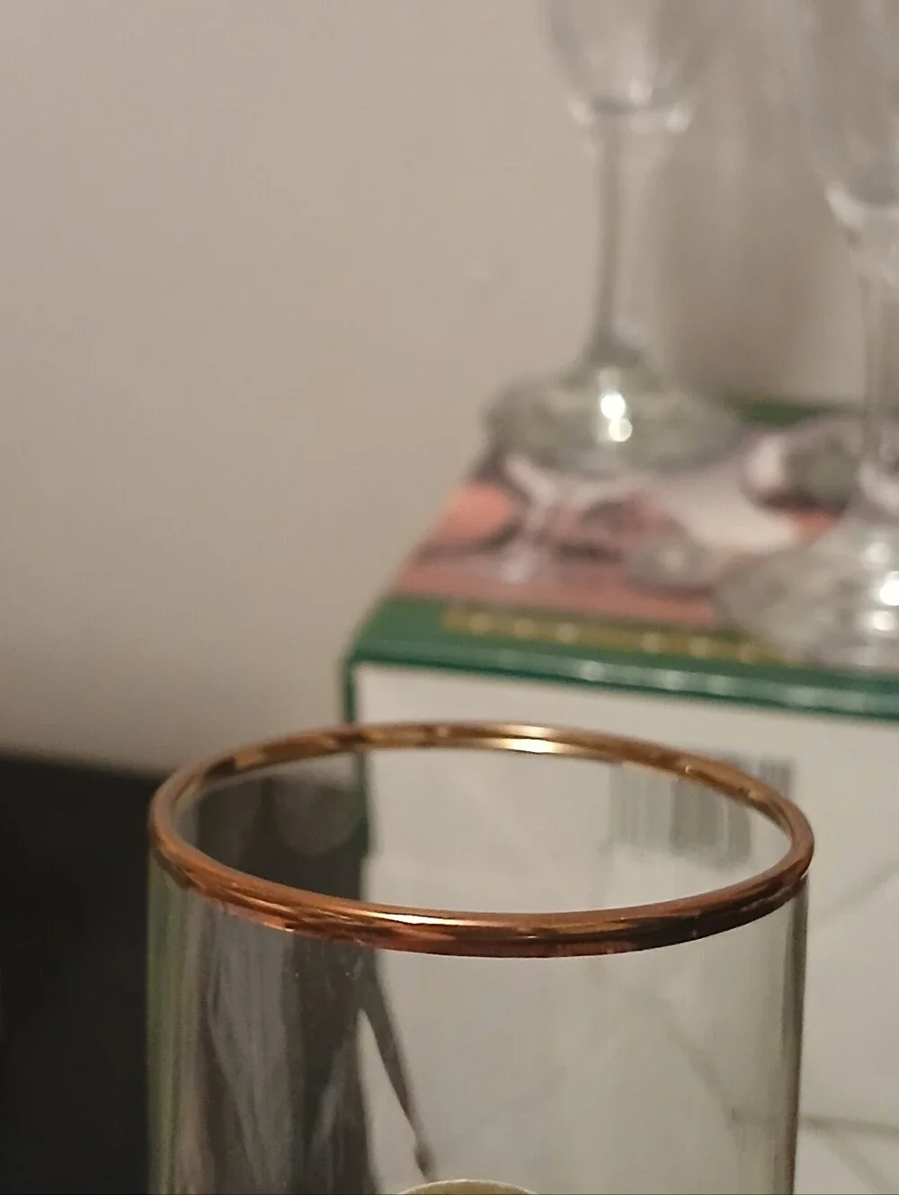 New Vintage Set of 4 Crystal Clear 